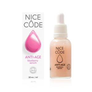 Омолаживающая сыворотка для лица ANTI-AGE blueberry serum NICE CODE, 30 мл